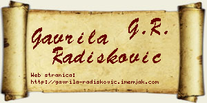 Gavrila Radišković vizit kartica